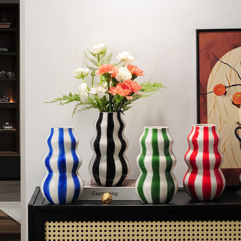 Wavy Striped Vase